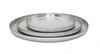 Classic Touch Decor Set Of 4 Silver Glitter Dinners Plate With Raised Rim