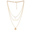 Sohi Designer Set Of 3 Chains In Gold