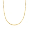 CANARIA FINE JEWELRY CANARIA MEN'S 4MM 10KT YELLOW GOLD ROPE CHAIN NECKLACE
