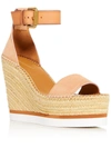 SEE BY CHLOÉ GLYN WOMENS SUEDE ANKLE STRAP WEDGE SANDALS