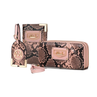 Mkf Collection By Mia K Darla Snake Travel Gift For Women Set - 3 Pieces In Multi