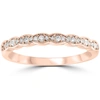 POMPEII3 1/5 CTTW DIAMOND STACKABLE WOMENS WEDDING RING 14K ROSE GOLD