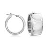 Ross-simons Italian Sterling Silver Hoop Earrings In Silver