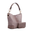 Mkf Collection By Mia K Wandy Soft Vegan Leather Hobo & Wallet Set In Purple