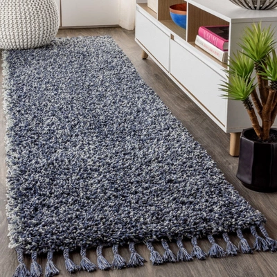 Jonathan Y Mercer Shag Plush Tassel Area Rug