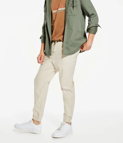 Aéropostale Men's Stretch Twill Joggers In Beige