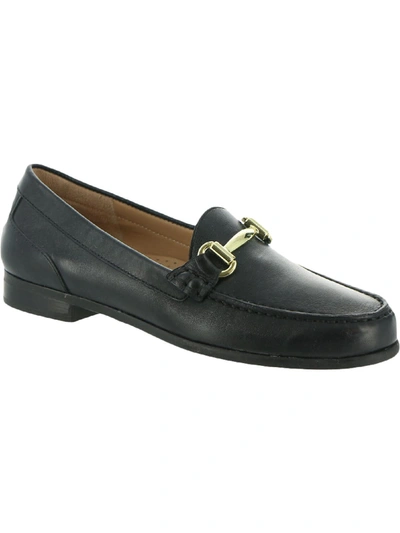 Array Rory Womens Leather Two Tone Fashion Loafers In Black