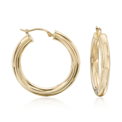 Ross-simons 4mm 14kt Yellow Gold Polished Hoop Earrings