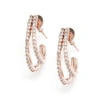 Sohi Gold Plated Designer Geometric Hoops In Silver