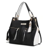 Mkf Collection By Mia K Sofia Vegan Leather Tote With Keyring In Black