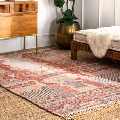 Nuloom Vintage Flatweave Hermina Area Rug In Multi