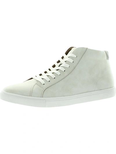 Unlisted Kenneth Cole Stand Sneaker Mid Mens Lace Up Fashion Casual And Fashion Sneakers In White
