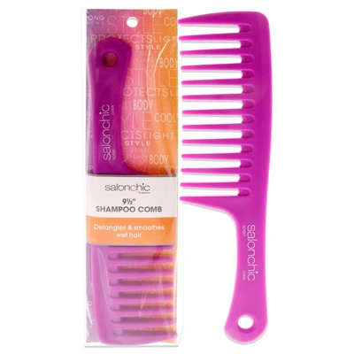 Salonchic Detangler Shampoo Comb 9.5 - Bright Pink By  For Unisex - 1 Pc Comb In Purple