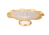 CLASSIC TOUCH DECOR 12" CAKE STAND WITH GOLD WAVY DECORATION