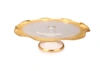 Classic Touch Decor 12" Cake Stand With Gold Wavy Decoration