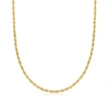 CANARIA FINE JEWELRY CANARIA 2.5MM 10KT YELLOW GOLD ROPE CHAIN NECKLACE
