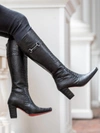 Rockwell Tharp Manchester Cuban Heel Boots In Black In Black