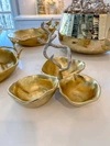 Classic Touch Decor Gold Leaf 3 Sectional Relish Dish