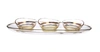 Classic Touch Decor 3 Bowl Relish Dish On Tray With 14k Gold Brick Design