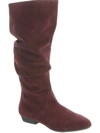 Array Norwalk Womens Suede Slouchy Mid-calf Boots In Red