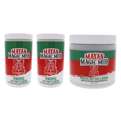Mayan Magic Mud Powerful Deep Pore Cleansing Clay Kit By  For Unisex - 3 Pc Kit 2 X 32oz Cleanser, 16