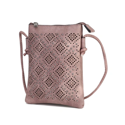 Mkf Collection By Mia K Leysha Vegan Leather Crossbody Handbag In Purple