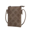 Mkf Collection By Mia K Leysha Vegan Leather Crossbody Handbag In Brown