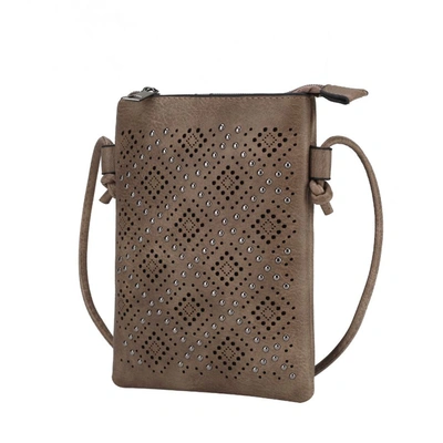 Mkf Collection By Mia K Leysha Vegan Leather Crossbody Handbag In Brown
