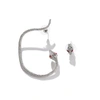 Sohi Silver-toned Contemporary Drop Earrings In Silver