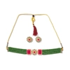 SOHI GOLD-PLATED GREEN JEWELLERY SET