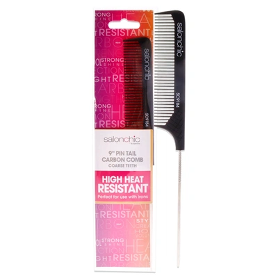 Salonchic Pin Tail Carbon Comb High Heat Resistant 9 - Coarse Teeth By  For Unisex - 1 Pc Comb