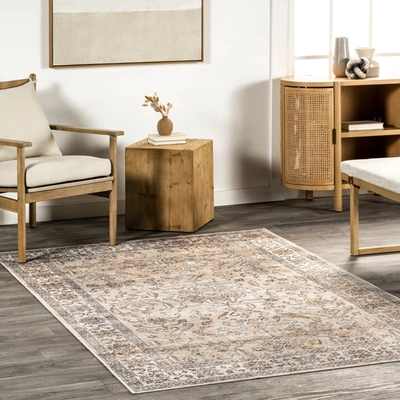 Nuloom Britt Persian Stain-resistant Machine Washable Area Rug In Blue