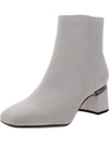 Franco Sarto Marquee Womens Block Heel Ankle Boots In White