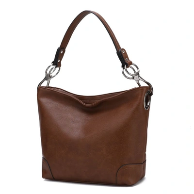 Mkf Collection By Mia K Emily Soft Vegan Leather Hobo Handbag In Brown