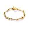 Sohi Women Gold-toned Brass Gold-plated Link Bracelet In Gold