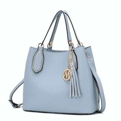 Mkf Collection By Mia K Lana Hobo Shoulder Handbag Vegan Leather In Blue
