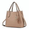 Mkf Collection By Mia K Lana Hobo Shoulder Handbag Vegan Leather In Beige