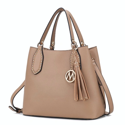 Mkf Collection By Mia K Lana Hobo Shoulder Handbag Vegan Leather In Beige