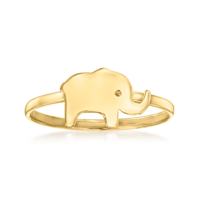 Canaria Fine Jewelry Canaria 10kt Yellow Gold Tiny Elephant Ring