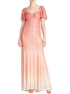 THEIA WOMENS SEQUINED MAXI EVENING DRESS