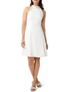 ADRIANNA PAPELL WOMENS BEADED KNEE-LENGTH FIT & FLARE DRESS