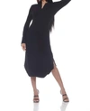 One Essence Mandy Mandarin Dress In Black In Black