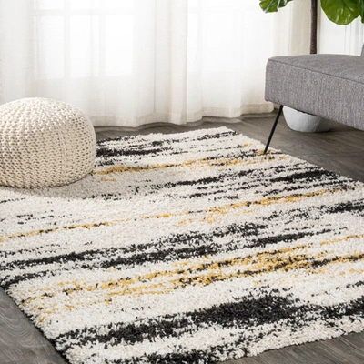Jonathan Y Nova Modern Bold Strie' Shag Area Rug