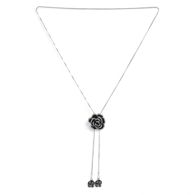 Sohi Floral Stylish Pendant In Black