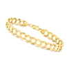 CANARIA FINE JEWELRY CANARIA MEN'S 8.6MM 10KT YELLOW GOLD CURB-LINK BRACELET
