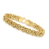 Canaria Fine Jewelry Canaria 10kt Yellow Gold Medium Byzantine Bracelet In Gold