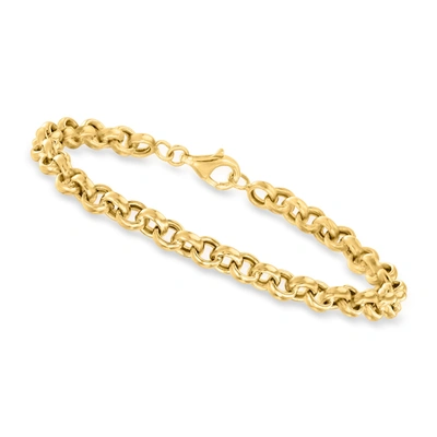 Canaria Fine Jewelry Canaria 5mm 10kt Yellow Gold Rolo-link Bracelet In White