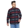 Instafab Plus Men Flat Collar Checkered Full Sleeve Shirt In Blue