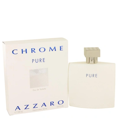 Azzaro 538435 Chrome Pure By  Eau De Toilette Spray For Men, 3.4 oz
