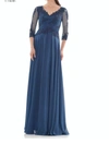 COLORS DRESS EVENING GOWN IN PEACOCK BLUE